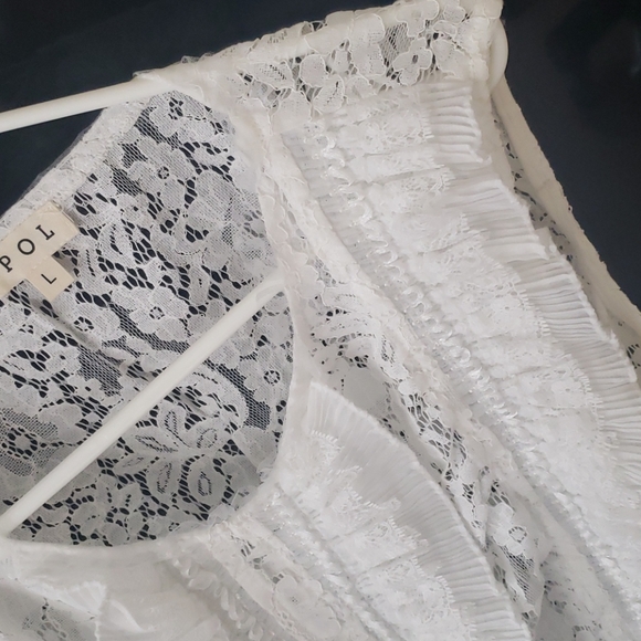 1 M Left 💕NEW POL lace pleated ruffle top - Picture 9 of 14